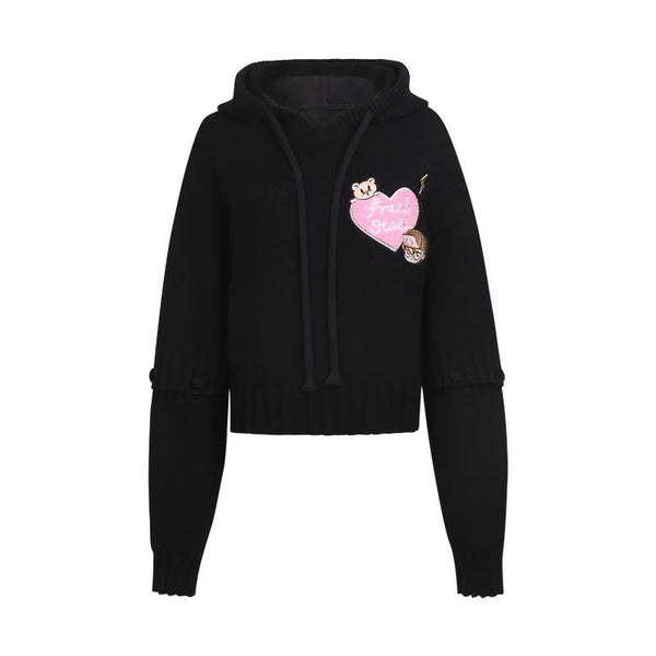 Frailstate Heart Logo Cropped Hoodie