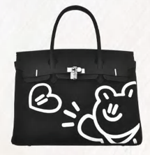 Sofitte Bear Heart Patch Travel Bag